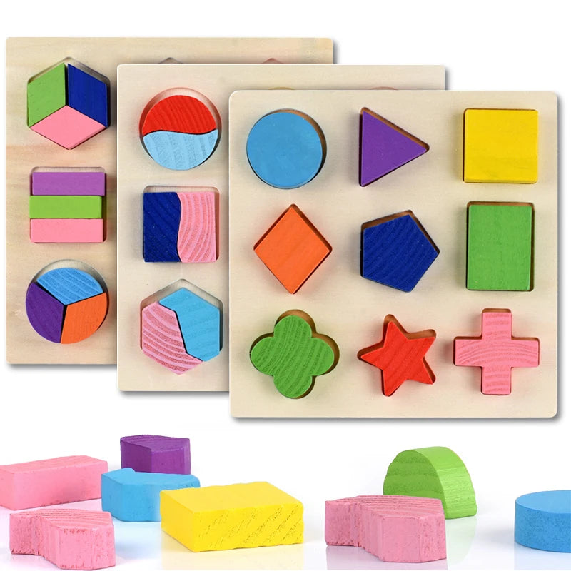 Montessori Wooden Counting & Sorting Blocks – Early Math Toy