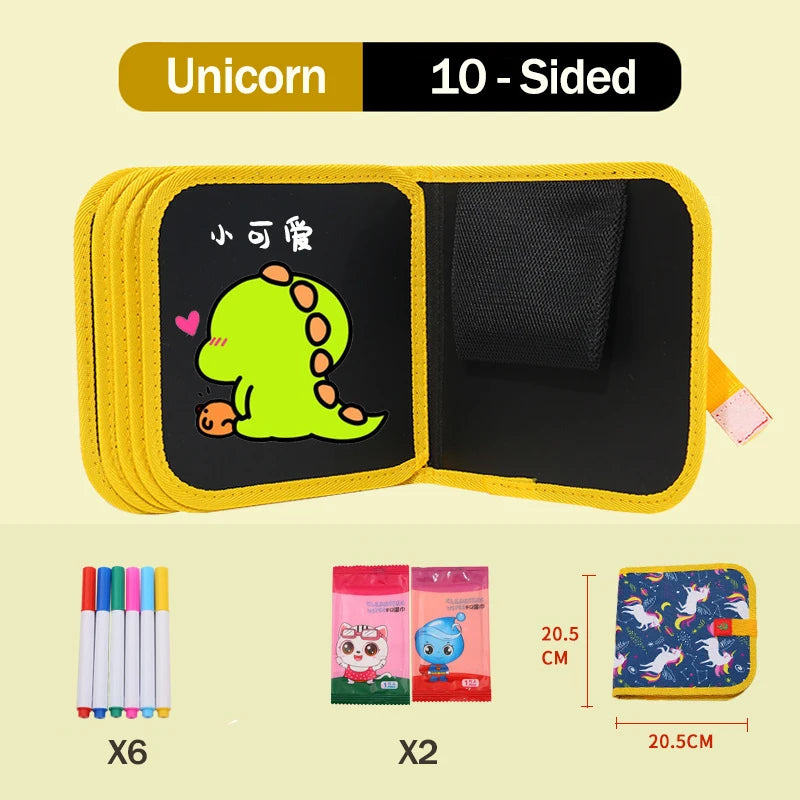 Reusable Erasable Doodle Book for Toddlers | Montessori Drawing & Learning Pad (Mess-Free Coloring Fun)