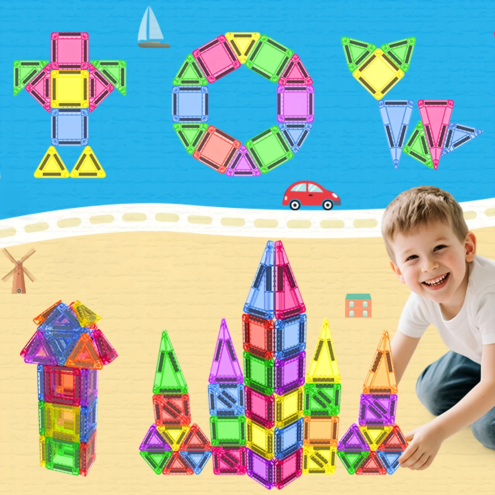 Mini Magnetic Montessori Counting & Sorting Blocks – Early Math Toy