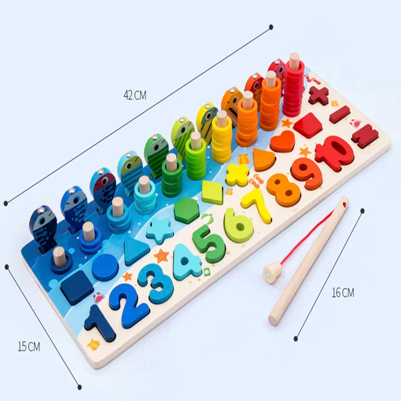 Wooden Color & Shape Matching Puzzles for Toddlers
