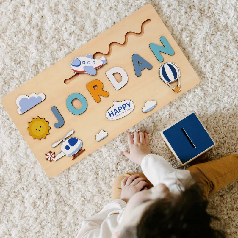 Personalized Wooden Name Puzzle for Kids – Learning Letters Toy