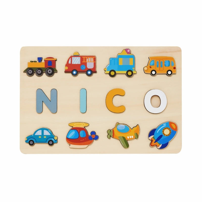 Personalized Wooden Name Puzzle for Kids – Learning Letters Toy