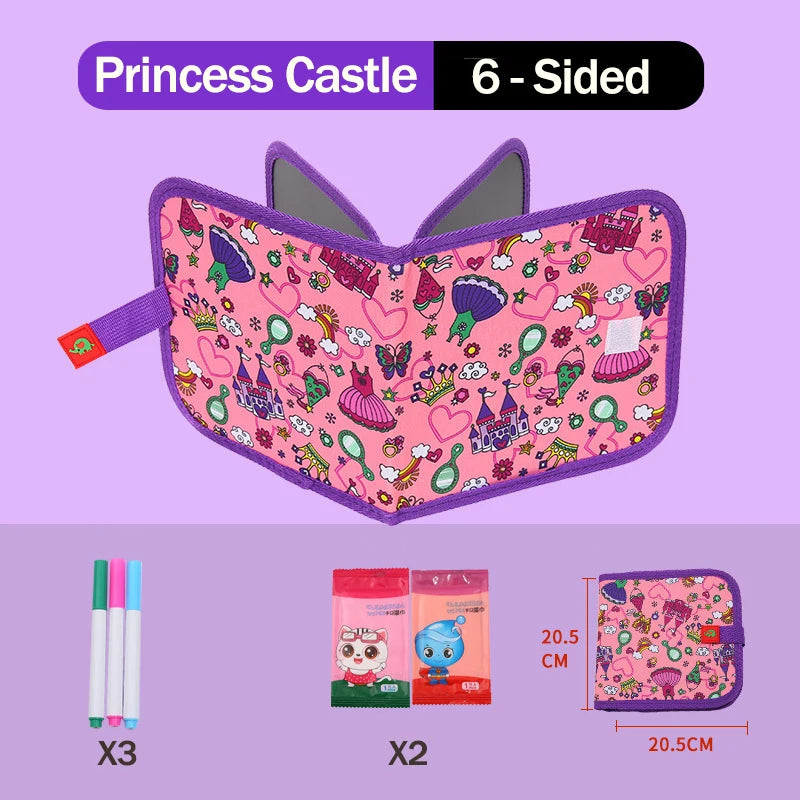 Reusable Erasable Doodle Book for Toddlers | Montessori Drawing & Learning Pad (Mess-Free Coloring Fun)