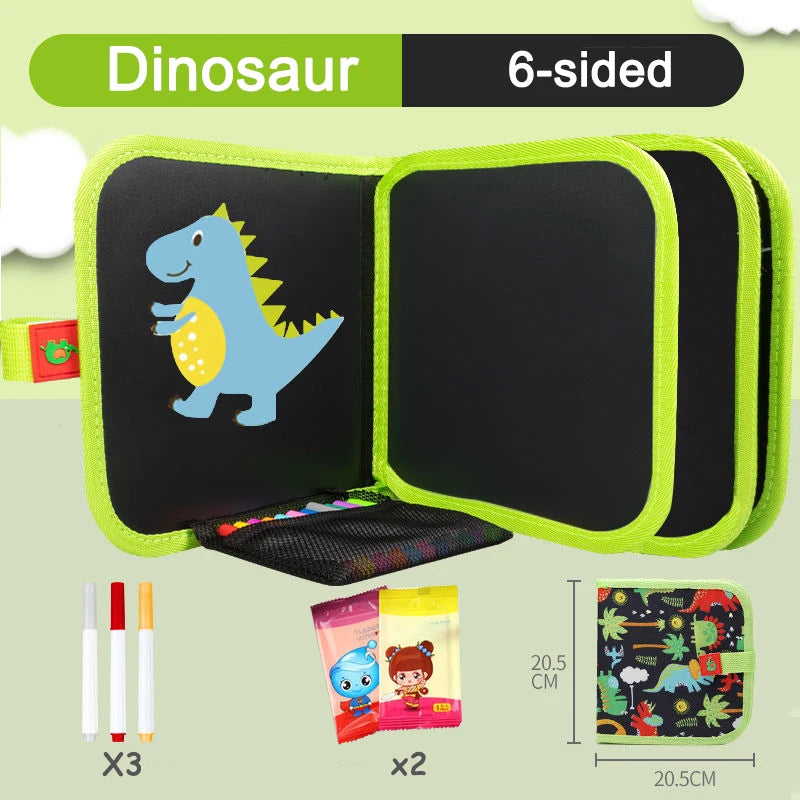 Reusable Erasable Doodle Book for Toddlers | Montessori Drawing & Learning Pad (Mess-Free Coloring Fun)