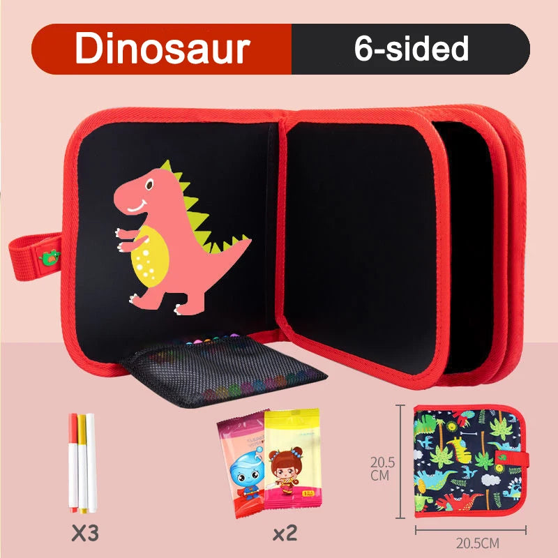 Reusable Erasable Doodle Book for Toddlers | Montessori Drawing & Learning Pad (Mess-Free Coloring Fun)